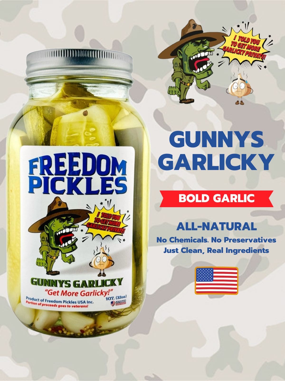 Gunnys Garlicky - Bold Garlic Pickles