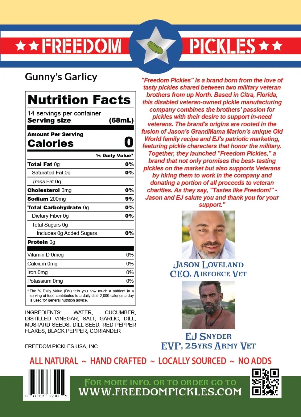 Gunnys Garlicky - Bold Garlic Pickles